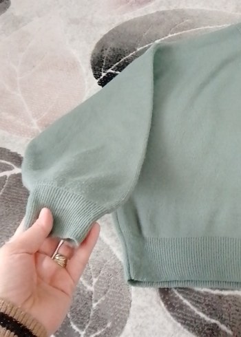 yeşil Kapüşonlu tiriko Kadın Sweatshirt - Görsel 4