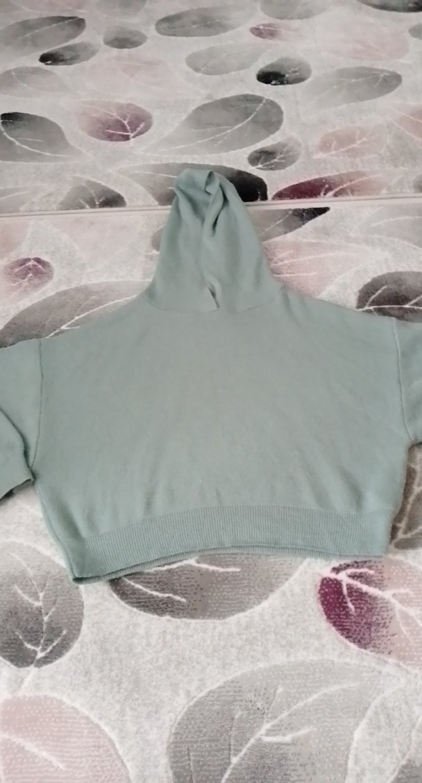 yeşil Kapüşonlu tiriko Kadın Sweatshirt - Görsel 2