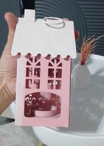 Beyaz Dekoratif Mumluk ve Vazolu Set - Görsel 9