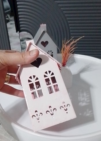 Beyaz Dekoratif Mumluk ve Vazolu Set - Görsel 8