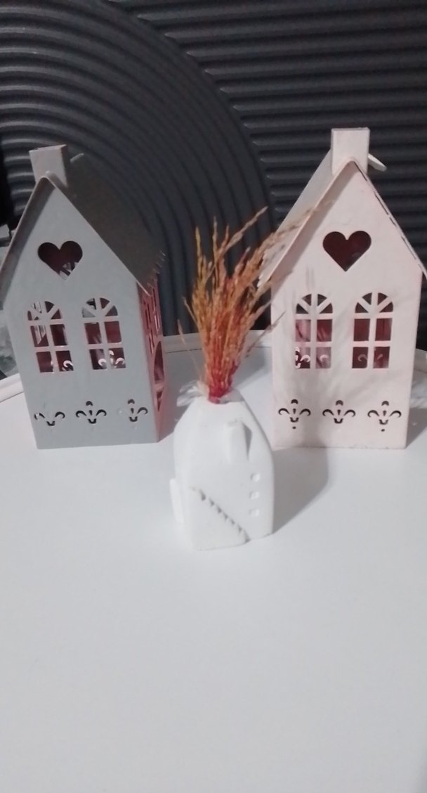 Beyaz Dekoratif Mumluk ve Vazolu Set - Görsel 2