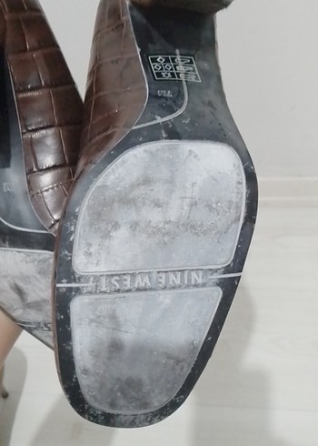 Kahverengi Deri Kadın Klasik Topuklu Ayakkabı - Görsel 6