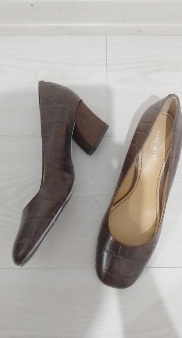 Kahverengi Deri Kadın Klasik Topuklu Ayakkabı - Görsel 3