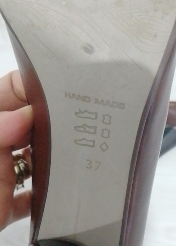 Kahverengi Deri Tokalı Klasik Topuklu Ayakkabı - Görsel 6