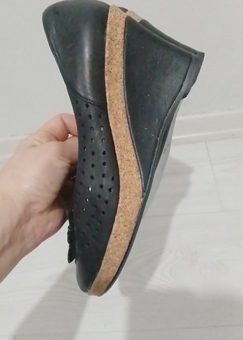 Siyah Dantel Detaylı Dolgu Topuklu Kadın Ayakkabı - Görsel 5