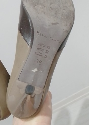 Bej Kadın Dolgu Topuklu Akşam Ayakkabısı - Görsel 8