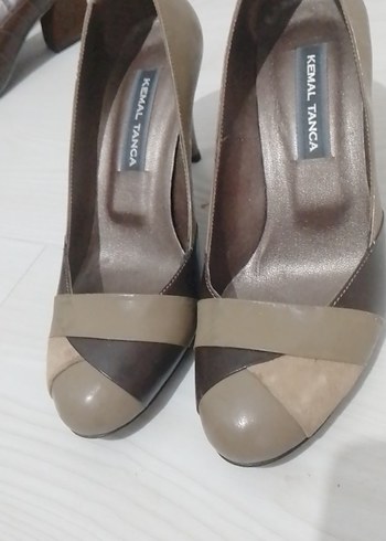 Bej Kadın Dolgu Topuklu Akşam Ayakkabısı - Görsel 9