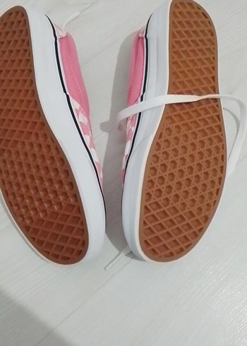 Pembe Kareli Vans Kadın Spor Ayakkabı - Görsel 4