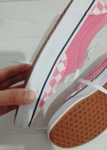 Pembe Kareli Vans Kadın Spor Ayakkabı - Görsel 5
