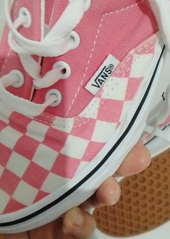 Pembe Kareli Vans Kadın Spor Ayakkabı - Görsel 6