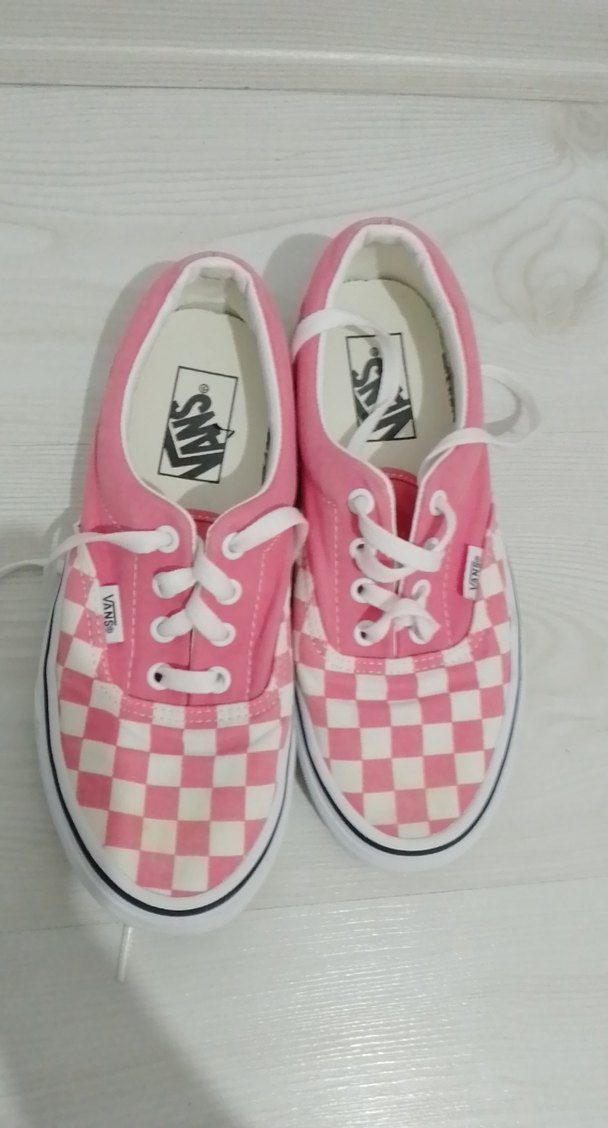 Pembe Kareli Vans Kadın Spor Ayakkabı - Görsel 2