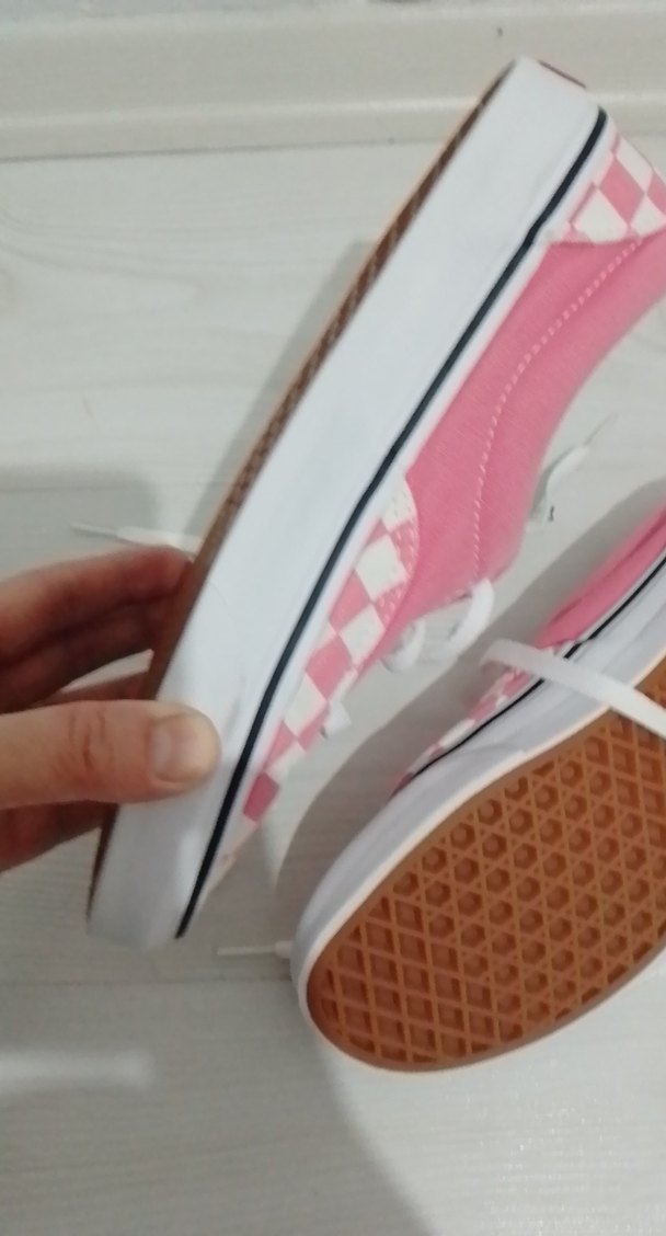 Pembe Kareli Vans Kadın Spor Ayakkabı - Görsel 5