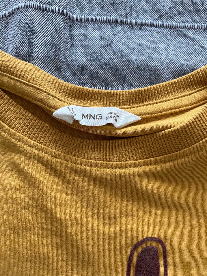 MNG KIDS Erkek Çocuk Sarı Kısa Kollu Baskılı Tişört - Görsel 3