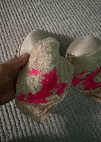 Nakışlı Pembe Bohem Vintage Sütyen - Görsel 2