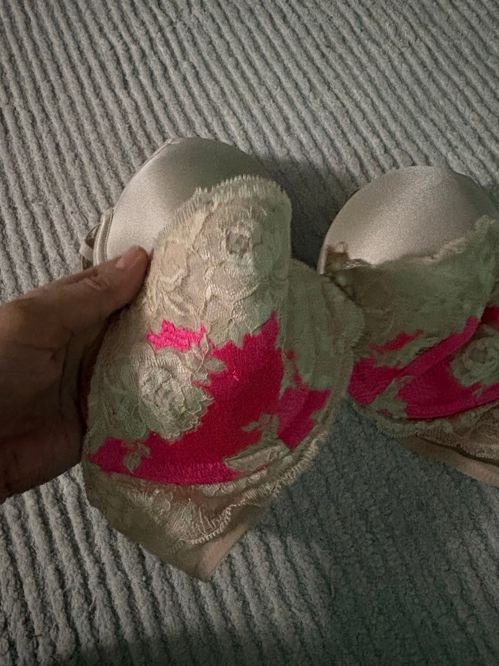 Nakışlı Pembe Bohem Vintage Sütyen - Görsel 2