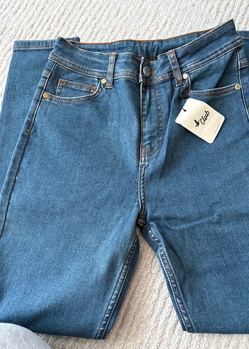 Club Gri Mavi Kadın Denim Pantolon Beymen Club orijinal - Görsel 3