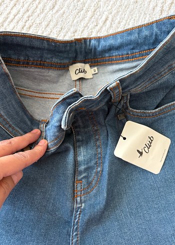 Club Gri Mavi Kadın Denim Pantolon Beymen Club orijinal - Görsel 2