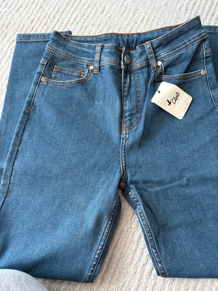 Club Gri Mavi Kadın Denim Pantolon Beymen Club orijinal - Görsel 3