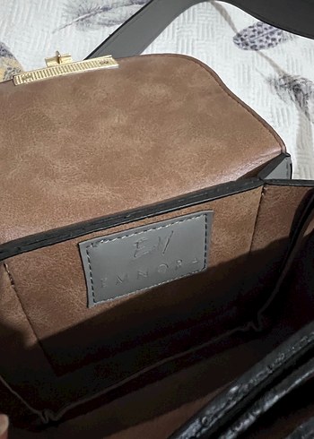 Gri Deri Kadın Çanta - Klasik ve Şık - Görsel 7