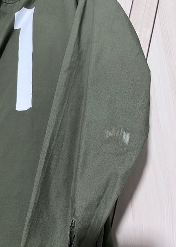 Kadın Haki Uzun Düğmeli Ceket - Görsel 12