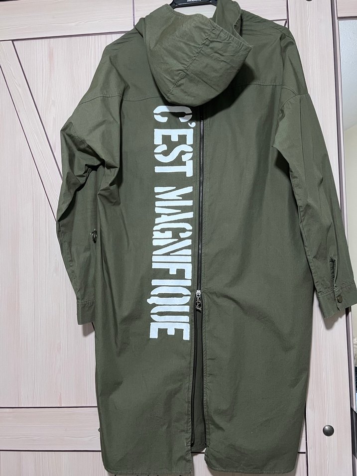 Kadın Haki Uzun Düğmeli Ceket - Görsel 2