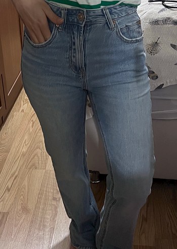 Mavi renk jean d98 Stradivarius 34 beden - Görsel 5