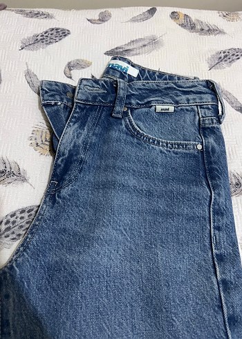 Jein yüksek bel mavi pantolon bedeni 24/32 - Görsel 5