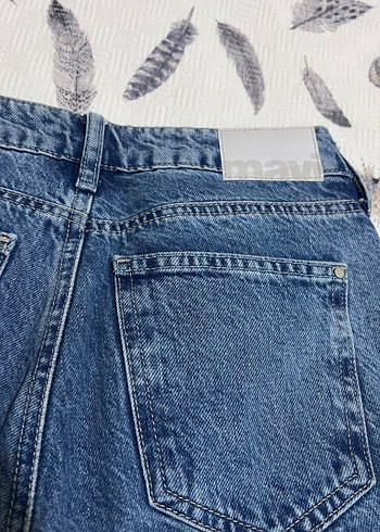 Jein yüksek bel mavi pantolon bedeni 24/32 - Görsel 4