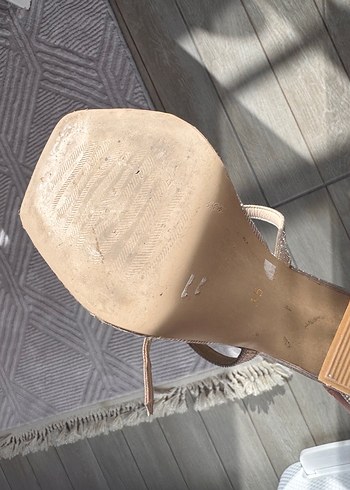 Gold Işıltılı Platform Topuklu Kadın Ayakkabı - Görsel 3