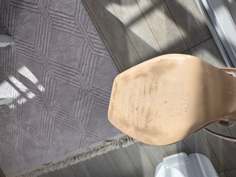 Gold Işıltılı Platform Topuklu Kadın Ayakkabı - Görsel 4