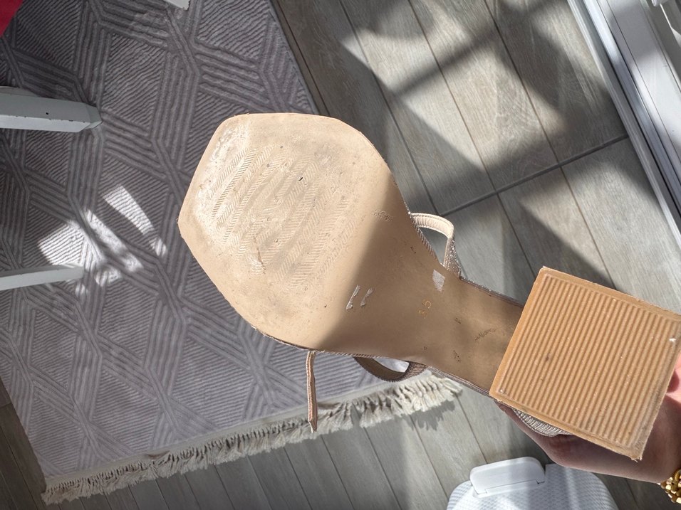 Gold Işıltılı Platform Topuklu Kadın Ayakkabı - Görsel 3