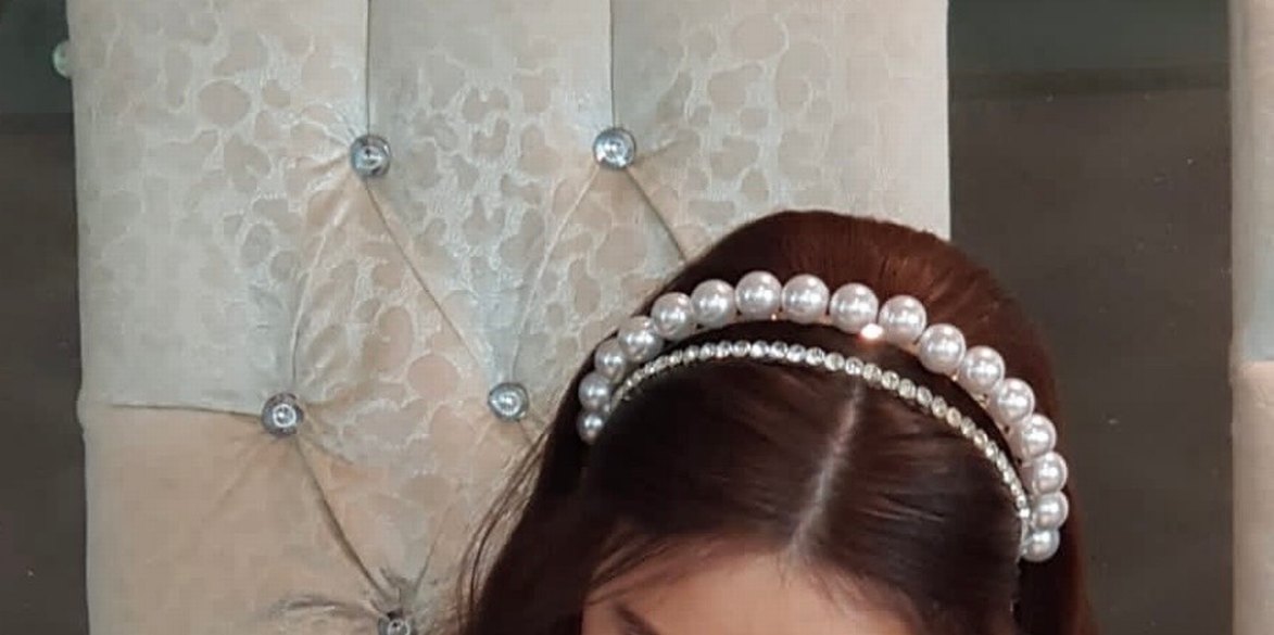 İnci ve Taş Detaylı Kadın Nikah Nişan Tacı - Görsel 3