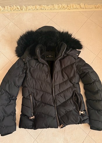 Siyah Kadın Kışlık Mont - Görsel 2