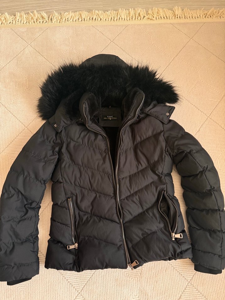 Siyah Kadın Kışlık Mont - Görsel 2