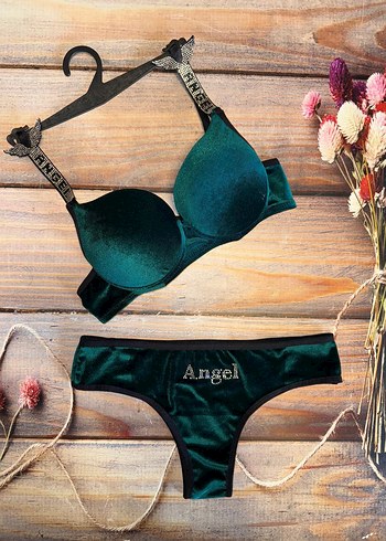 Mor Gotik Atletik Sütyen Angel Baskılı - Görsel 3