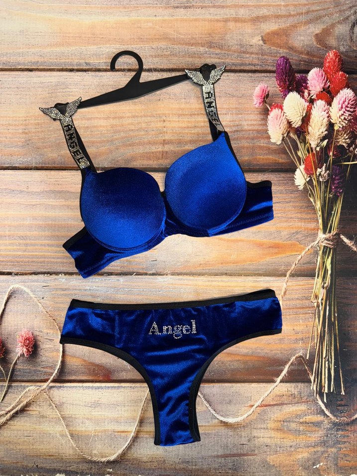 Mor Gotik Atletik Sütyen Angel Baskılı - Görsel 2