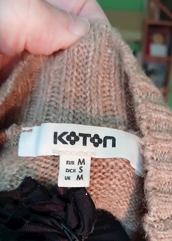 KOTON Bej Kadın Triko Kazak - Görsel 4