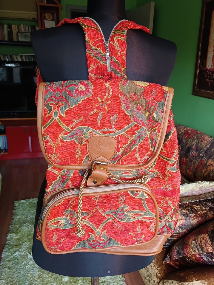 UZAK DOĞU malı Renkli Bohem Kadın Sırt Çantası - Görsel 2