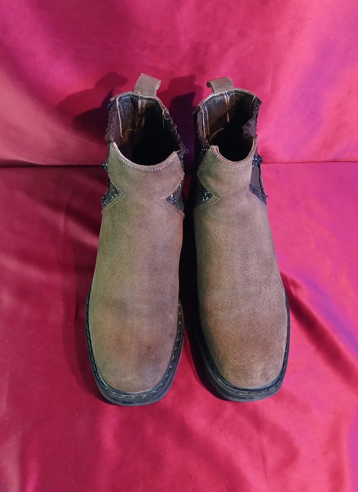 DESA Boncuk Detaylı Kahverengi Süet Kadın Bot 36NO - Görsel 2