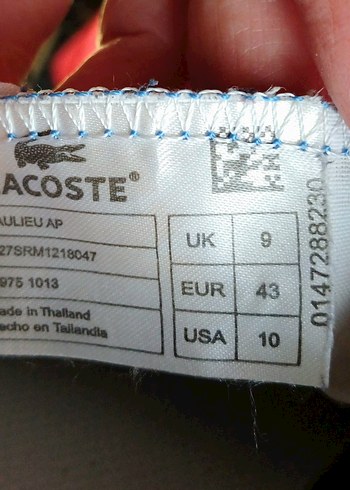 LACOSTE ORJ Bağcıklı ERKEK Spor Ayakkabı 43NO - Görsel 7
