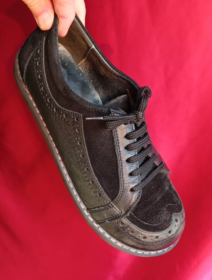 Siyah SÜET ORTOPEDİK Kadın Goth Dolgu Topuk Ayakkabı - Görsel 3