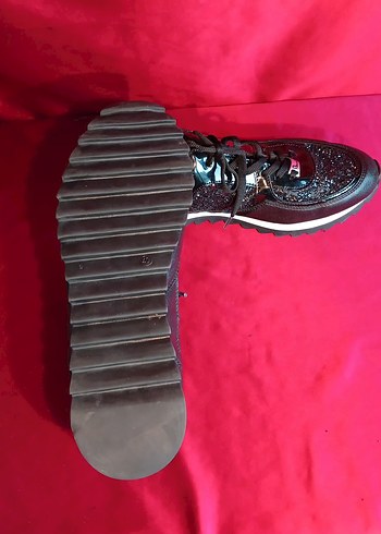 BANBİ KADIN PARLAK Desenli Bağcıklı Spor Ayakkabı 40NO - Görsel 7