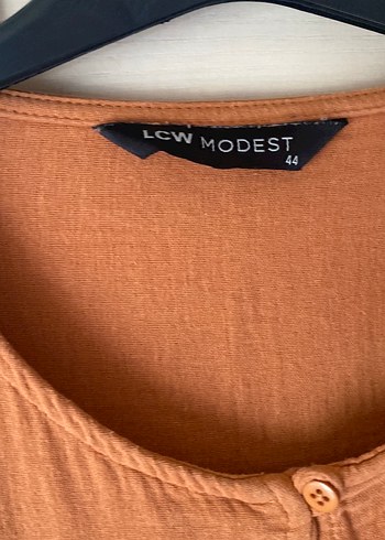 Uzun Kollu Bohem Tarz kiremit rengi Keten Elbise - Görsel 4