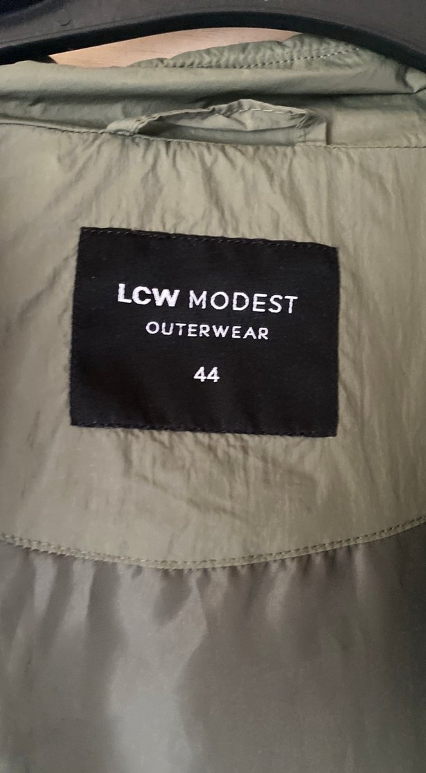 Kadın Haki Uzun Kesim Salaş Yağmurluk - Görsel 5