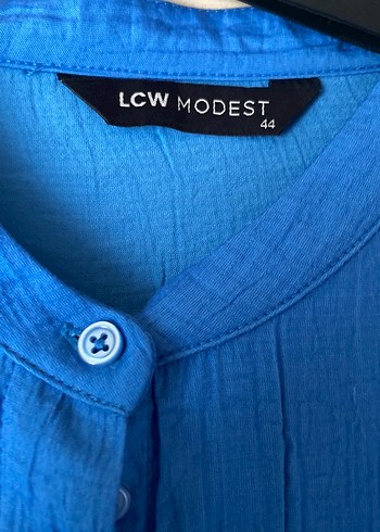 Mavi Piliseli Keten Tunik - Görsel 4