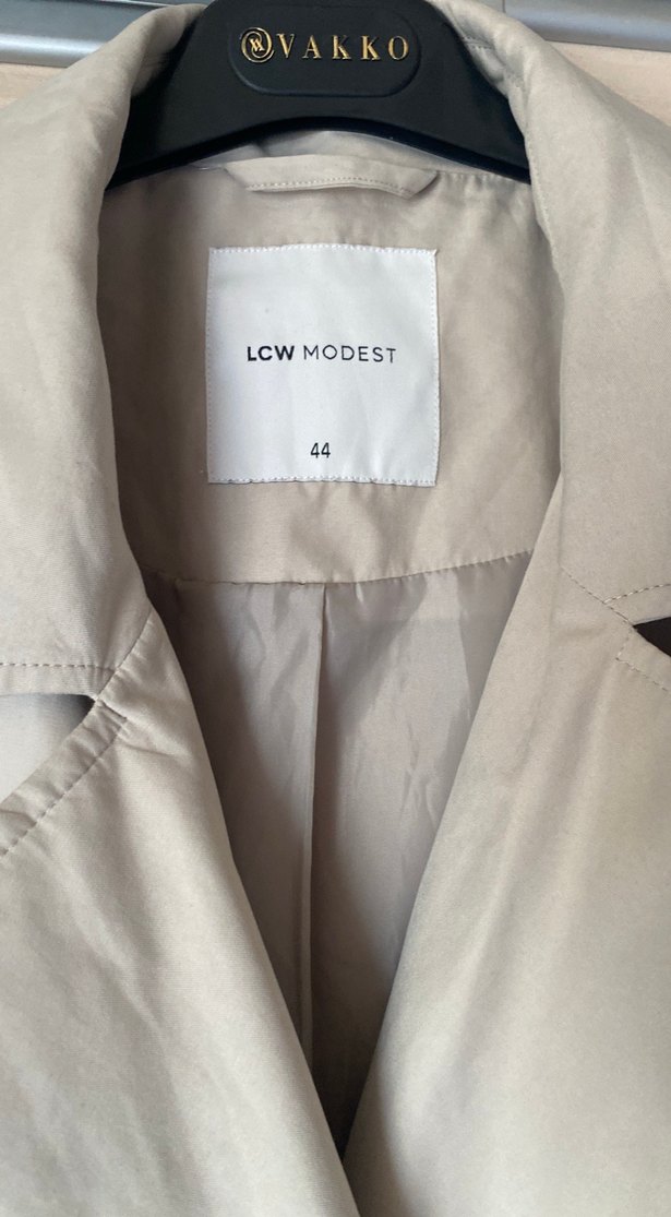 Bej Uzun Kadın Trençkot - Görsel 5