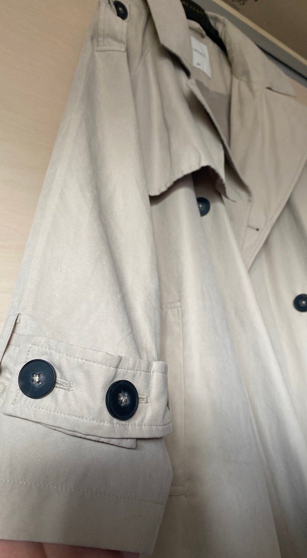 Bej Uzun Kadın Trençkot - Görsel 2