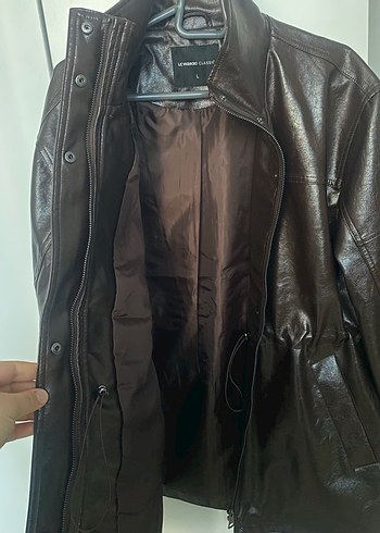 Kahverengi deri ceket - Görsel 2