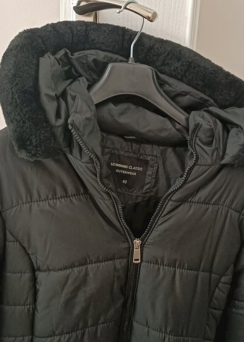 Siyah Kadın Midi Kışlık Mont - Görsel 3