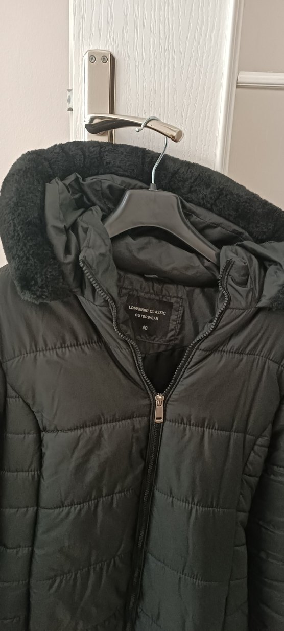 Siyah Kadın Midi Kışlık Mont - Görsel 3